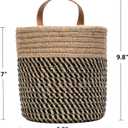 Wall Hanging Storage Baskets - Small Cotton Rope Woven Closet Storage Bins-Shelf Basket Organizer for Plants, Towels,Toys - 6.3" x 7" (Jute)