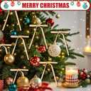 24 Pcs Velvet Christmas Tree Bows,Rustic Crafts Gift Velvet Ribbon Bows Twist Tie Bows for Xmas Wreaths Garland Gift Wrapping Wedding Decor (3/8'' Wide, 5 * 7 inch) (Camel, Medium)