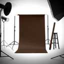 Kate Seamless Paper Backdrop Brown Paper Backdrop Seamless Backdrop Paper Rolls (53''x16.4' Coco Brown)