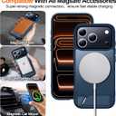 MOZOTER for iPhone 17 Pro Case with Kickstand,[Compatible with MagSafe] [12FT Military Grade Protection] Slim Translucent Matte Shockproof Phone Case,6.3",Blue