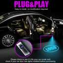 Car Door Logo Projector Puddle Lights Ultra-Bright Welcome Light 3D Laser Ghost Shadow Light Compatible with Model 3 Y S X Accessories (for TTEE-SS-LL-aa, 4)