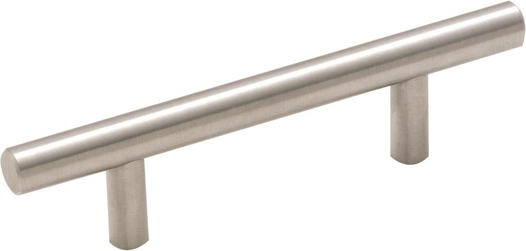Amerock | Cabinet Pull | Sterling Nickel | 3 inch (76 mm) Center to Center | Bar Pulls | 10 Pack | Drawer Pull | Drawer Handle | Cabinet Hardware