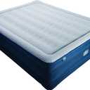 Serta Queen TPU Perfect Sleeper Air Mattress | Queen 18 | TPU Construction | Slumbertouch Knit Topper - Edge Protection | Air Mattress with Built-in Air Pump