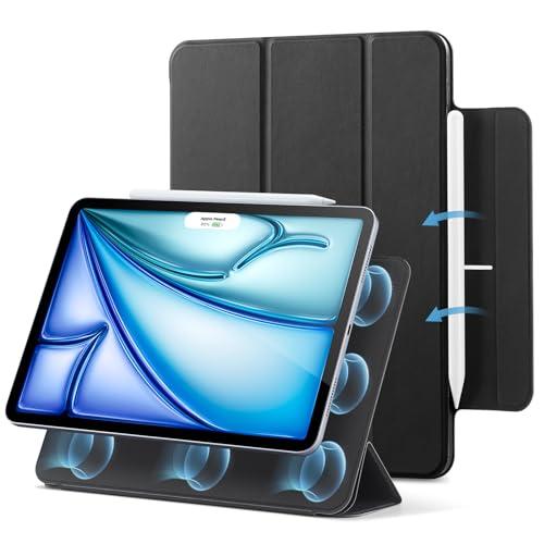 ESR for iPad Air 11 Inch Case M4/M3/M2 (2026/2025/2024), iPad Air 5th/4th Gen (2022/2020), Powerful Magnetic Attachment, Slim Trifold Stand Case, Auto Wake/Sleep, Durable Protection, Black