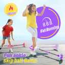 Flooyes Skip Ball for Kids, Ankle Skip Ball Toy with Counter, Timer and Cal Calculator, Girl Birthday Gifts for Age 6 7 8 9 10+, Rechargeable Colorful Flash Wheel Skip Ball for Girls Women