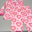 Multitrust Mommy and Me Valentines Pjs Matching Sets Long Sleeve Shirt Tops and Pants Mama and Me Pajamas Set Sleepwear (3-4T, Pink)