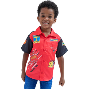 Disney Toy Story Mickey Mouse Cars Nightmare Before Christmas Button Down Shirt Toddler to Big Kid 4T