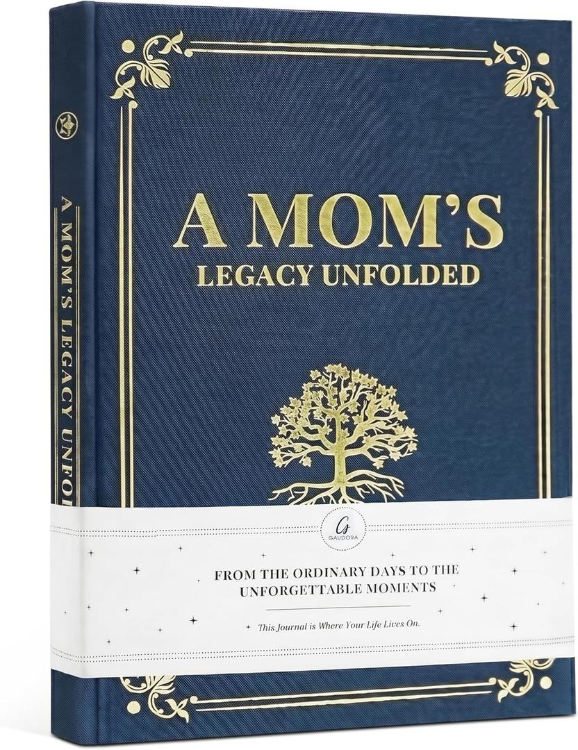 2 x GAUDORA Mothers Day Gifts For Mom from Daughter Son - Meaningful Moms Life Story Journal Includes 150 Prompt Questions to Share Her Journey and Memories - Birthday Gifts for Mom Mother in Law