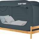 Bed Canopy Bed Tent Dream Tents Privacy Twin Size Sleeping Tents Indoor Pop Up Portable Frame Curtain Breathable with Mosquito Mesh Window for Kids and Adult(Mattress Not Included) Dark Blue