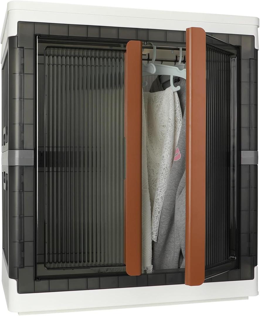 Wardrobe, Closet, Collapsible Storage Cabinet with Large Capacity, 37.5 Gal