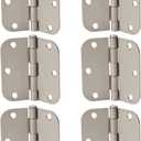 Zion 3“x3” Heavy Duty Matte Round Door Hinges - 6PCS