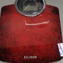 EILISON Highly Advance 2-in-1 Digital & Analog Weighing Scale for Body Weight-400lbs, 4 High Precison GX Sensor Accurate, Thick Tempered Glass, Extra Large Display (Red)