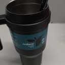 REDUCE Chiller Vacuum Insulated 40 oz Tumbler with Spill-Proof Silicone Straw - Sustainable Tritan Lid with Water Intake Markers - Soft Sit Base Travel Mug - Dishwasher Safe - Phantom