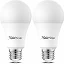 3500K LED Light Bulbs A19 100 Watt Equivalent (Not Dimmable), Natural White, 1600 Lumens, E26 LED Bulbs 15W, Energy Saving Light Bulb for Living Room (4 Pack)