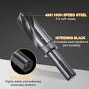 HARFINGTON 1-3/16" Drill Bit 3/4" Reduced Shank 3-Flat 4241 High Speed Steel Nitriding Black 118 for Soft Materials Wood Plastic Iron Copper Aluminum