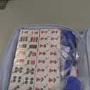 Portable American Mahjong Set, 166 Mahjong Tiles with Carrying Bag, 3 Dice, 40 Chips, Wind Indicator, Instruction Book, Compact Travel Game Set