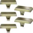 OCTERIC 6 Pcs Bronze Christmas Metal Stocking Holders for Mantle, Heavy Duty Stocking Hangers Stocking Hook Xmas Ornaments for Counter Tables Window Fireplace Mantle Decoration