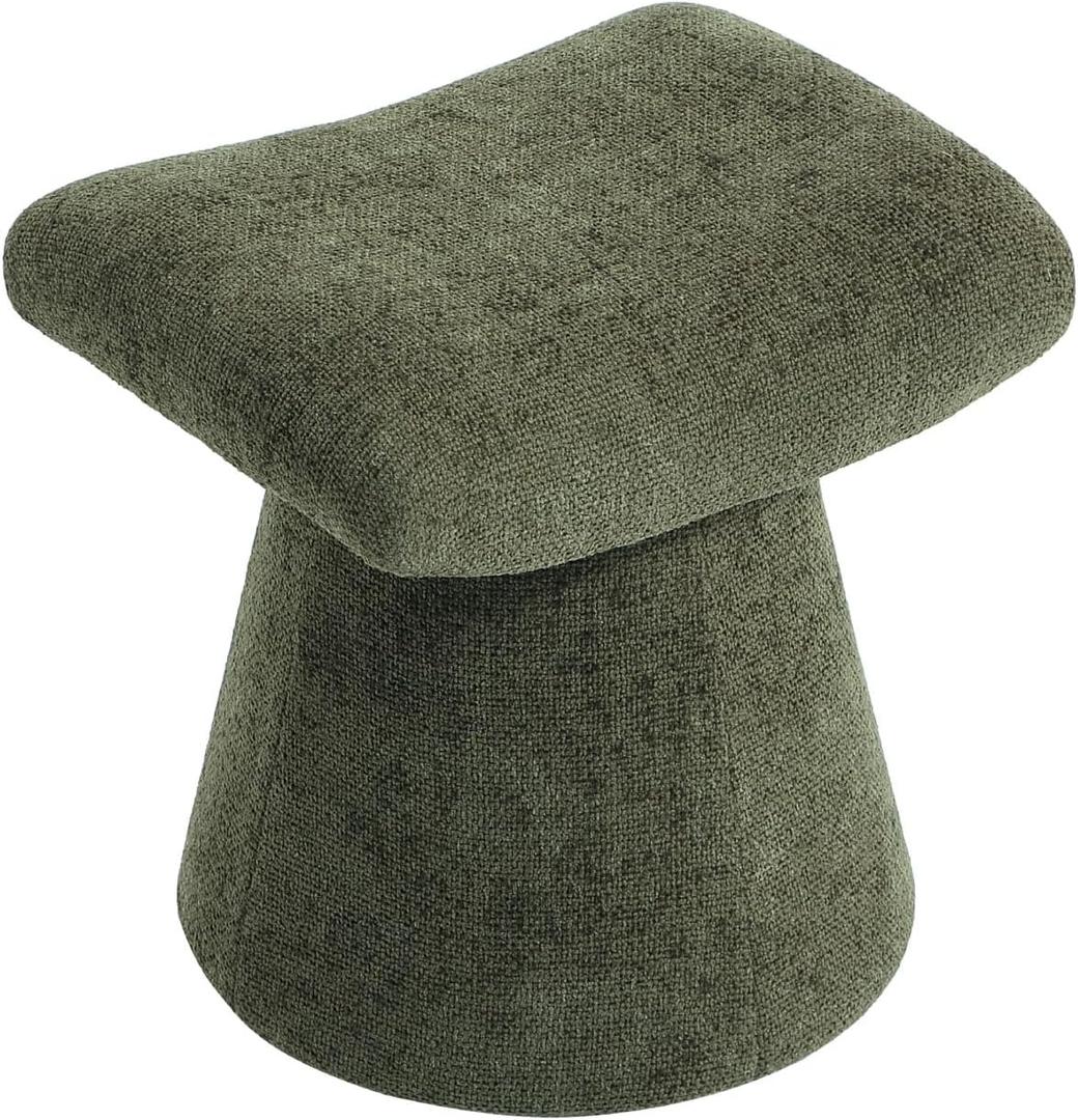 Get Set Style Modern Ottoman with Soft Padded Seat, Multifunctional Vanity Stool, Upholstered Footrest Stool for Living Room and Bedroom