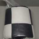 Caressma Black White Comforter Set Full Size, 3 Pieces Buffalo Plaid Comforter Bedding Set, Checkered Grid Fluffy Home Decor for All Seasons