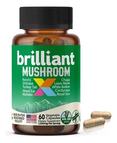 Brilliant Mushroom Supplement X - 10 Mushrooms For EXP: 12/2028