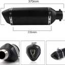 Exhaust Muffler 1.5-2"Inlet with Removable DB Killer for Street/Sport Motorcycles and Scooters with 38,51mm Diameter Exhaust Pipes(Matt black)