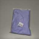 Womens Workout Cropped T Shirts Short Sleeve Drop Shoulder Tees Round Neck Loose Fit Basic Solid Crop Tops (Purple, XL)