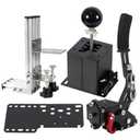 Dexepe PC USB Simulator Shifter 64 Bit Handbrake with Clamp L Shape Lever Kit Compatible with ATS ETS Dust WRC Sim Racing Games Compatible with G29 G27 G25 G920 T300RS/GT Steering Wheel Sequential H