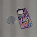 for iPhone 14 Pro Max Case for Women - Cute Design Girls Compatible with Magsafe Magnetic Ring Holder Stand Art Crayon Painting Phone Covers Aesthetic Girly TPU Funda for 14 Pro Max