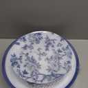 EI 60pcs Blue and White Floral Plastic Plates Fancy Blue Floral Disposable Heavy Duty,10.25inch Dinner Plate and 7.5inch Dessert Plate,Disposable Nice Plastic Plates for Party,Wedding(Value,Elegant )