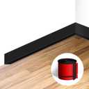 Flexible Baseboard Molding Trim 3 Inch(W) x 40 Feet(L) Self Adhesive Vinyl Wall Base Peel and Stick Cove Base,Rubber Wall Base. (Black)