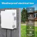 Electrical Junction Box, Outdoor Water Resistant Nema Enclosure, Ventilated ABS Plastic WiFi Project Box with Internal Mounting Panel & Hinged Cover 9.2" Lx 7" Wx 4.6" H