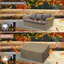Patio Furniture Covers 2-Seater Outdoor Sofa Waterproof Heavy Duty Covers for Outdoor Furniture Sofa/Loveseat/Couch-Beige 60"Wx34"Dx30"H