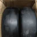 MaxAuto 11x4.00-5 Lawn Mower Tires, 11x4-5 wheel and tire, 11x4x5 Front Smooth Flat Free Tire Assembly Compatible with John Deere/Cub Cadet, 3.4"-5" Centered Hub 3/4" Bushings, 2 Pack