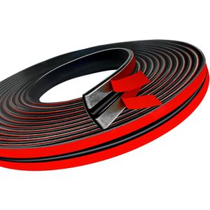 Car Weather Stripping 14mm Car Windshield Weather Seal Rubber Stripping Trim Weatherstrip Adhesive T Shape Sunroof Seal Cover Leak Sound Proofing (16 Feet)