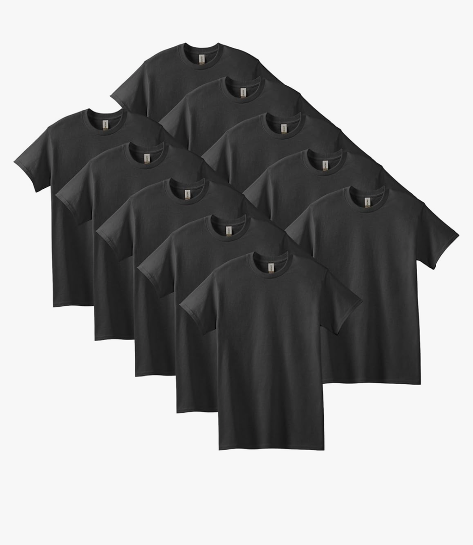Gildan Unisex Adult Heavy Cotton T-Shirt, Style G5000, Multipack Pack of 10 4XL