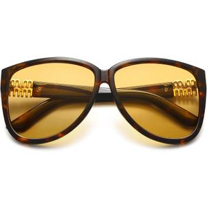 Trendy Oversized Sunglasses for Women Retro Big Chunky Square Butterfly Sun Glasses Shades UV Protection