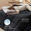 Bedsure Comforter Duvet Insert - Quilted Comforters Cal King Size, All Season Duvet, GentleSoft Down Alternative Bedding, with 8 Tabs, Gifts for Women/Men, Black, California King 96 X 102 Inches