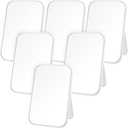 6 Pcs Spa Party Mirror Spa Party Supplies Sleepover Accessory Favors Makeup Mirror for Sleepover Slumber Birthday Favors Gift(White)