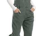 Mars Guard Women Denim Overalls Jean Bib 90s Retro Dungaree Ladies Loose Fit Fashion Cotton Casual Relaxed Jumpsuit (Green), XL