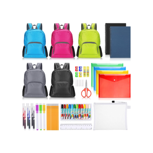 Colarr 17 Inch School Backpacks Supplies Kit Back to School Supplies Bundle 12 Pack Backpacks Bulk and 360 Pieces School Supply for School Student Donation Activity