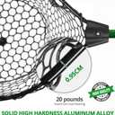 Rubber Fishing Net with Telescoping Handle - High Strength Landing Net for Fishing with Soft Rubber Netting, Two Sizes Options, L, Hoop Size: 20.3 X 16