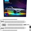 Govee Car Underglow Lights, 8 pcs RGBIC Under Car Lights with 16 Million Colors and 45 Scene Modes, Exterior Car Lights with App Control, 3 Music Modes LED Lights for Cars, SUVs, Trucks, DC 12-24V | 16 Million Colors, 45 Scene Modes, 3 Music Modes, for Cars, SUVs, Trucks, DC 12-24V