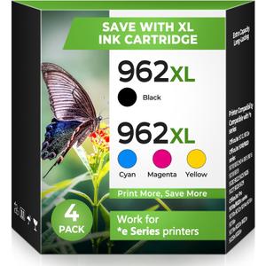 962XL Ink Cartridges Office Jet Pro 9010e 9020e 9015e 9018e 9025e Compatible for HP 962XL Ink Cartridges Combo Pack 962 Ink Replacement for Office Jet Pro 9015 9010 9020 9018 9025 9012e 9022e Printer