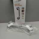 LEVERLOC 2 Pack Shower Grab Bars for Bathtubs and Showers, Easy to Install Suction Shower Handles for Bathroom Removable Handrails for Seniors Elderly Heavy Duty Safety Grip Waterproof Drill Free Gray (16.8 2 Set)