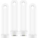 4 Pack Replacement Bulbs FUL15W BL with 4 Pin Base, Indoor Outdoor 15W U Shape Lamp Tube Compatible with T6 T8 T9