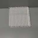 Throw Pillow Covers 18x18 Set of 2 Striped Fringe Pillow Cover Farmhouse Cushion Covers with Tassel Neutral Boho Pillows Decorative Square Pillowcase for Couch Sofa Bed, Grey