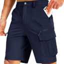 MAGCOMSEN Mens Hiking Cargo Shorts 9" Quick Dry Lightweight Shorts with 7 Pockets Outdoor Work Shorts Fishing Casual 30
