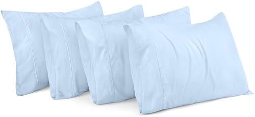 Utopia Bedding Queen Pillow Cases - 4 Pack - Envelope Closure - Soft Brushed Microfiber Fabric - Shrinkage and Fade Resistant Pillow Covers Queen Size 20 X 30 Inches (Queen, Ice Blue)