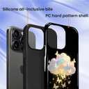 Case for iPhone 15 Pro, Shockproof Hybrid Protective Phone Case, Dual-Layer Drop Protection Anti-Scratch, Butterfly Cloud