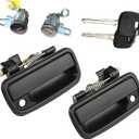 Lcyolada Exterior Door Handles w/Lock Cylinders & Keys for 1995-2004 Toyota Tacoma, Front Driver and Passenger Side Replaces 69220-35020, 69210-35020, 6905135070, 6905235070